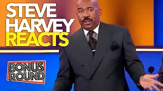 STEVE HARVEY Reactions To Answers On Family Feud