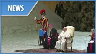 The Pope gets interrupted by a young boy... but doesn't mind one bit!