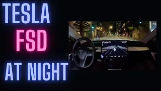 TESLA FSD BETA AT NIGHT JUST WORKS