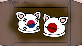 countryballs //chinaball, north koreaball, south koreaball cat and japanabll cat//🇨🇳🇰🇷🇯🇵🇨🇷