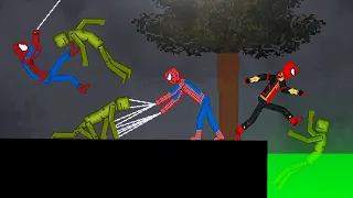 Spider-Man Team vs Melon Playground on Acid Sea in People Playground