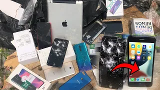 Lots of broken phones found at landfill | Restoring Iphone 7 plus Destroyed