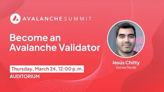 Become an Avalanche Validator | Avalanche Summit 2022