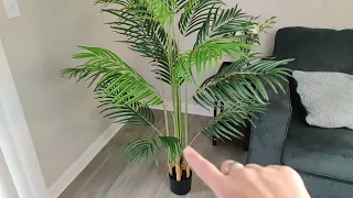 This artificial palm tree added so much to my living room!