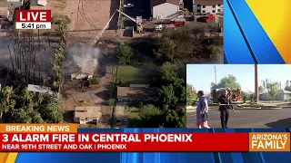 LIVE: Multiple homes on fire in Phoenix neighborhood