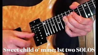 Learn to play: Sweet Child O' Mine GUITAR Solos 1&2 (Slash).