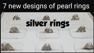 7 new silver pearl rings #silverjewellery #pearl #rings #newladiessilverrings