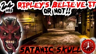 (SATANIC SKULL) 24 HOUR OVERNIGHT CHALLENGE AT RIPLEY'S BELIEVE IT OR NOT | OVERNIGHT AT RIPLEY'S ⏰