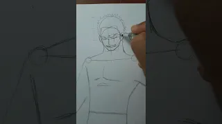 Draw Roronoa zoro with easy steps!👍🏻 #shorts