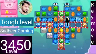 Candy crush saga level 3450 । No boosters । Tough level । Candy crush 3450 help। Sudheer Gaming