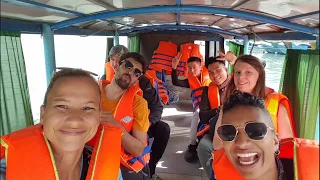 Boat trip inside cave in phong nha Vietnam