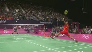 Lin Dan (CHN) Wins Badminton Semi-Final v Lee Hyun Il (KOR) - London 2012 Olympics
