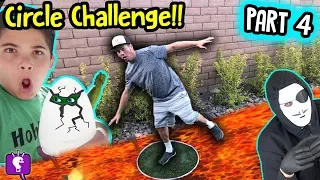 LAST TO LEAVE MYSTERY CIRCLE CHALLENGE! 24 HR Backyard Game Adventure with HobbyKidsTV