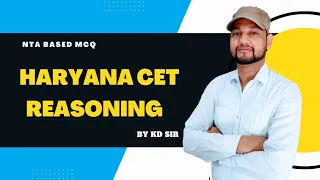 Haryana CET Live Class // HSSC CET Reasoning // KD Sir