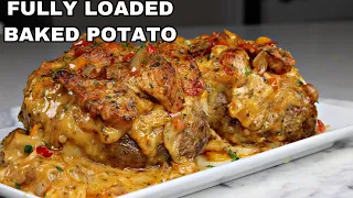 You’ll Never Make Baked Potato Any Other Way | Chicken Stuffed Loaded Baked Potato