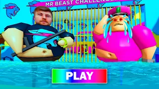 WATER NIGHTMARE MODE! MR BEAST BARRY'S PRISON RUN! Scary OBBY Walkthrough FULL GAME #roblox #obby