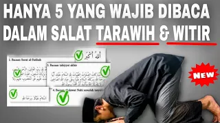 Hanya 5 Bacaan yang wajib dalam Shalat Tarawih dan Witir