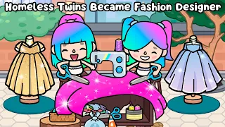 👗Homeless Twins Became Famous Fashion Designer👗 | Rainbow hair | Toca Boca | Toca Life Story