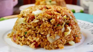 Traditional Luncheon Meat Fried Rice Recipe 午餐肉蛋炒饭 Easy Chinese Spam Pork Egg Fried Rice