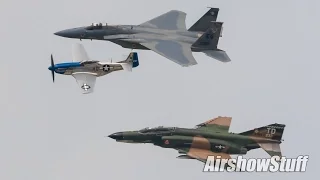 F-4 Phantom II Demo and Heritage Flight with F-15 and P-51 - Dayton Airshow 2007