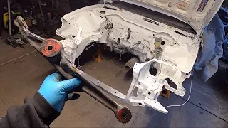 JUNKYARD RESCUED CRX 16: Removed Front Subframe for Over Haul