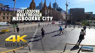 1 hour walk through Melbourne City post lockdown