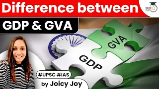 Difference between GDP and GVA. What are GVA and GDP in growth calculation? Economy and Finance UPSC