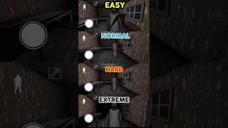 COMPARISON OF GRANNY'S MOVESON #shyamgamer6967#GRANNY #EASY #NORMAL #HARD #extreme