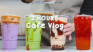 🌞지치고 힘들 땐 음료 ASMR로 힐링해요/주중의 여유로움/2시간 모음🌼2 Hours Vlog/Cafe Vlog/ASMR/Tasty Coffee#510