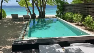 Dusit Thani Maldives - Beach Deluxe Villa with Pool room tour
