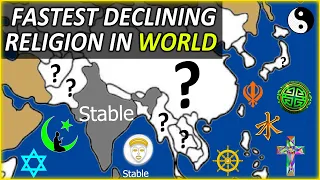 Fastest declining religion in every Countries of the World 🕉️✝️☪️✡️☸️☯ #europe #islam #uk #religion