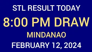 STL Mindanao Result Today 8PM Draw February 12 2024 Swertres Monday Stl swer3 swer4