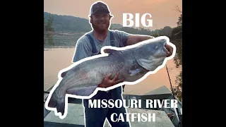 BIG Missouri River Catfish!!! Rod and Reel