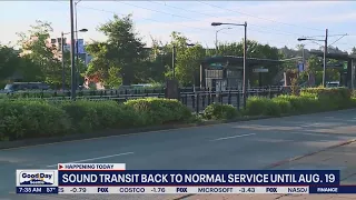 Sound Transit back to normal service until Aug. 19 | FOX 13 Seattle