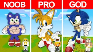 SONIC 2 NOOB vs PRO vs GOD w Minecraft!