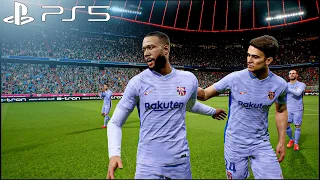 Efootball 2022 PS5 - Bayern Munich vs Barcelona - Gameplay & Full match