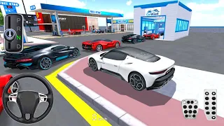 Car Wash & Gas Station New Bugatti Ferrari Car Funny Driver - 3D Driving Class - Android Gameplay 4k