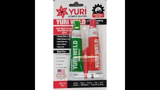 Yuri Epoxy Adhesive glue for metal repair, super for welding, plugging leaks, serves tanks and auto