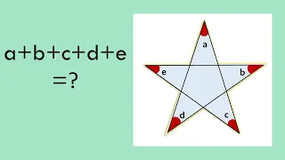 Sum of Corner Angles of a Pentagram or Five-pointed Star