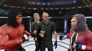 John Rambo vs. Bad Santa (EA Sports UFC 2) - CPU vs. CPU - Crazy UFC 👊🤪