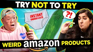 Adults React To Try Not To Try Challenge (Weird Amazon Products!)