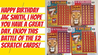 £20 mix of scratch tickets for Jac Smiths Birthday. Red Hot 7s vs Lion Share Doublers