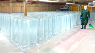 Japanese factory processes Tokyo tap water into the world's clearest ice / 東京の水道水を世界一透明な氷にする工場