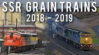 SSR Grain Trains Around Victoria (BG & SG grains 2018 - 2019) | GM27, S302, C505, 44206