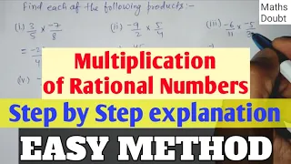 Find each of the following products | Multiplication of rational numbers | maths doubt