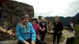 Arriving at Machu Picchu