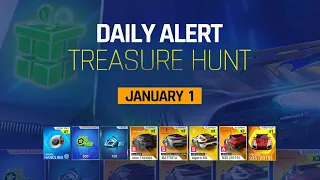 Asphalt 9 TREASURE HUNT - January 1 - Daily Alert For Location