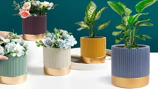 Stylist Flower Vase making | Cement flower vase - Gypsum flower vase | flower vase making with paper