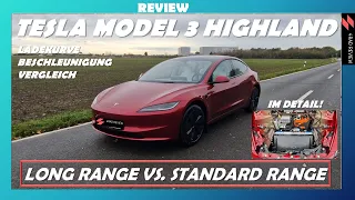 Tesla Model 3 Highland Long Range gegen Standard Range, der Vergleich, Ladekurve, Technik, Teil 3