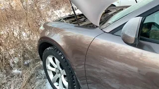 Запуск в мороз Infiniti fx35 2003 год